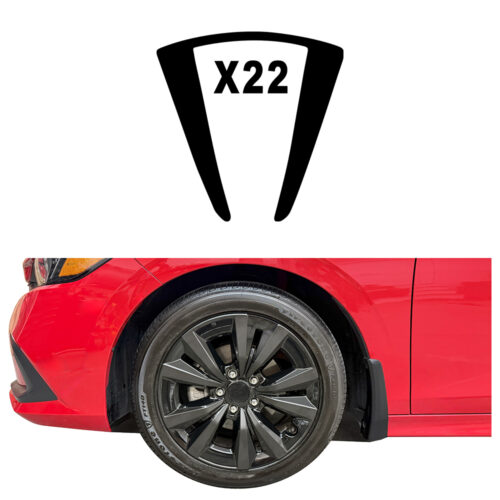 Crux Moto 17" Wheel Vinyl Wrap Overlay | Matte Black | Precision Fit compatible with Honda Civic 2022 + with 17" wheels - Image 7