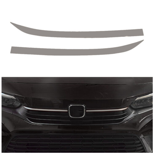 Crux Motorsports Grille Pin Stripe Vinyl Overlay Decal - Silver | Precision fit For Honda Civic 2022 + - Image 4