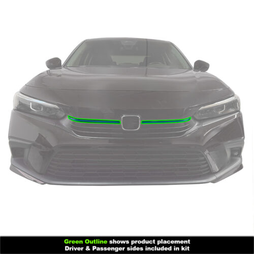 Crux Motorsports Grille Pin Stripe Vinyl Overlay Decal - Teal | Precision fit For Honda Civic 2022 + - Image 3