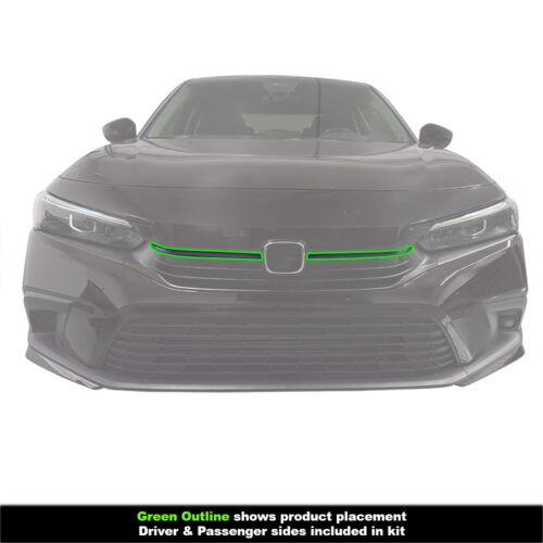 Crux Motorsports Grille Pin Stripe Vinyl Overlay Decal - Purple | Precision fit For Honda Civic 2022 + - Image 3