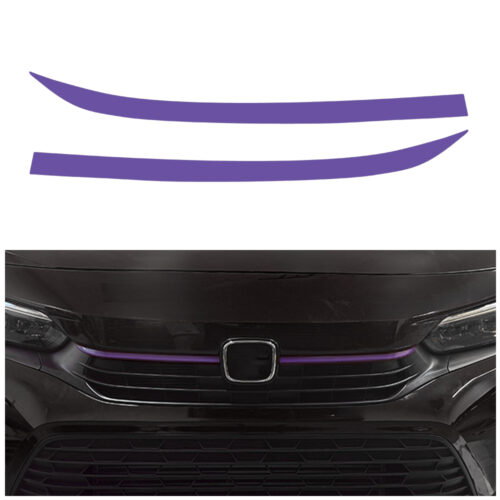 Crux Motorsports Grille Pin Stripe Vinyl Overlay Decal - Purple | Precision fit For Honda Civic 2022 + - Image 4