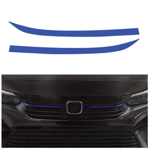 Crux Motorsports Grille Pin Stripe Vinyl Overlay Decal - Blue | Precision fit For Honda Civic 2022 + - Image 4