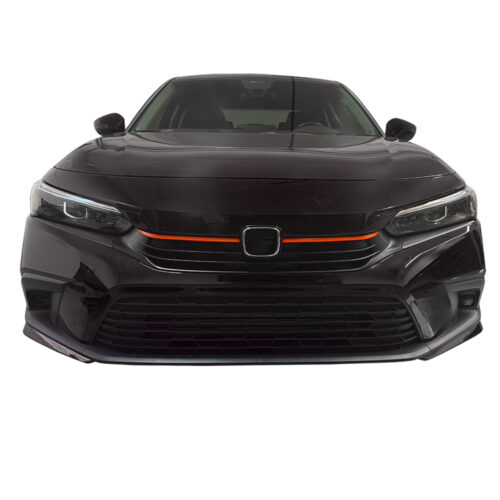 Crux Motorsports Grille Pin Stripe Vinyl Overlay Decal - Orange | Precision fit For Honda Civic 2022 + - Image 2
