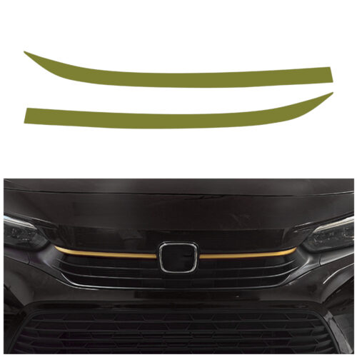 Crux Motorsports Grille Pin Stripe Vinyl Overlay Decal - Gold | Precision fit For Honda Civic 2022 + - Image 4