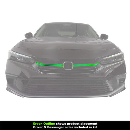 Crux Motorsports Grille Pin Stripe Vinyl Overlay Decal - Mint | Precision fit For Honda Civic 2022 + - Image 3