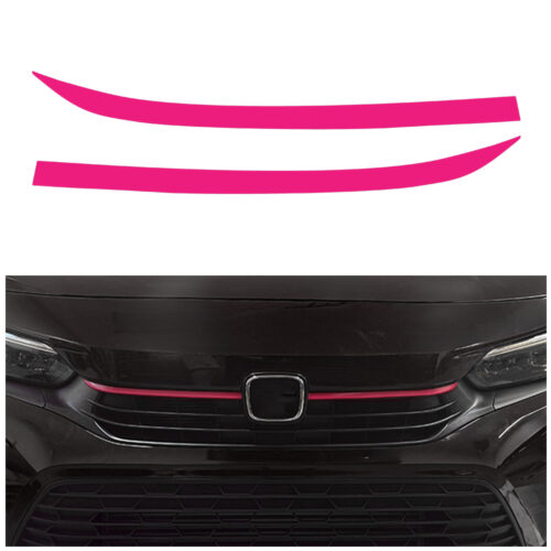 Crux Motorsports Grille Pin Stripe Vinyl Overlay Decal - Pink | Precision fit For Honda Civic 2022 + - Image 4