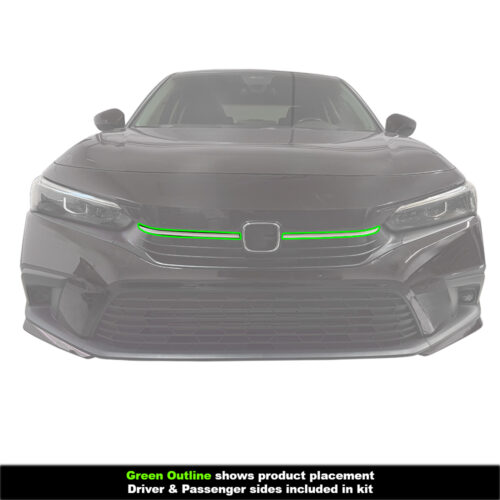 Crux Motorsports Grille Pin Stripe Vinyl Overlay Decal - White | Precision fit For Honda Civic 2022 + - Image 3
