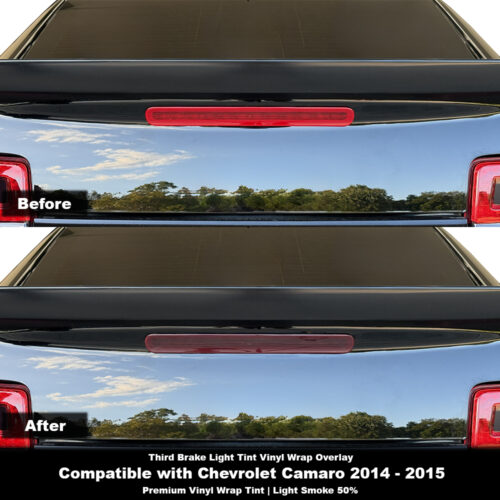 Crux Moto 3rd Brake Light Tint Vinyl Overlay – Light Smoke 50% | Precision Fit for Chevrolet Camaro 2014 - 2015