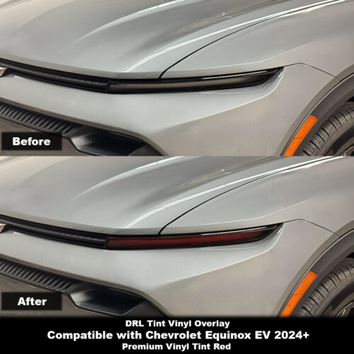 Crux Moto DRL Tint Vinyl Overlay – Red | Precision Fit for Chevrolet Equinox EV 2024 +