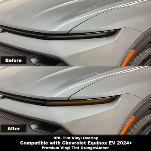 Crux Moto DRL Tint Vinyl Overlay – Orange/Amber | Precision Fit for Chevrolet Equinox EV 2024 +
