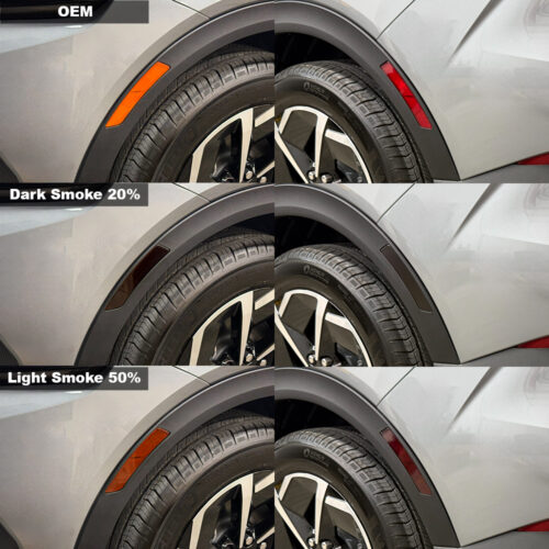 Crux Moto Side Reflector Tint Front & Rear Vinyl Overlay – Dark Smoke 20% | Precision Fit for Chevrolet Equinox EV 2024 + - Image 6