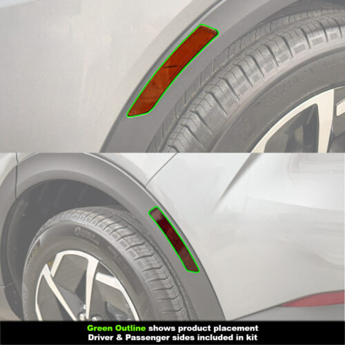 Crux Moto Side Reflector Tint Front & Rear Vinyl Overlay – Light Smoke 50% | Precision Fit for Chevrolet Equinox EV 2024 + - Image 4