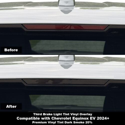 Crux Moto Third Brake Light Tint Vinyl Overlay – Dark Smoke 20% | Precision Fit for Chevrolet Equinox EV 2024 +