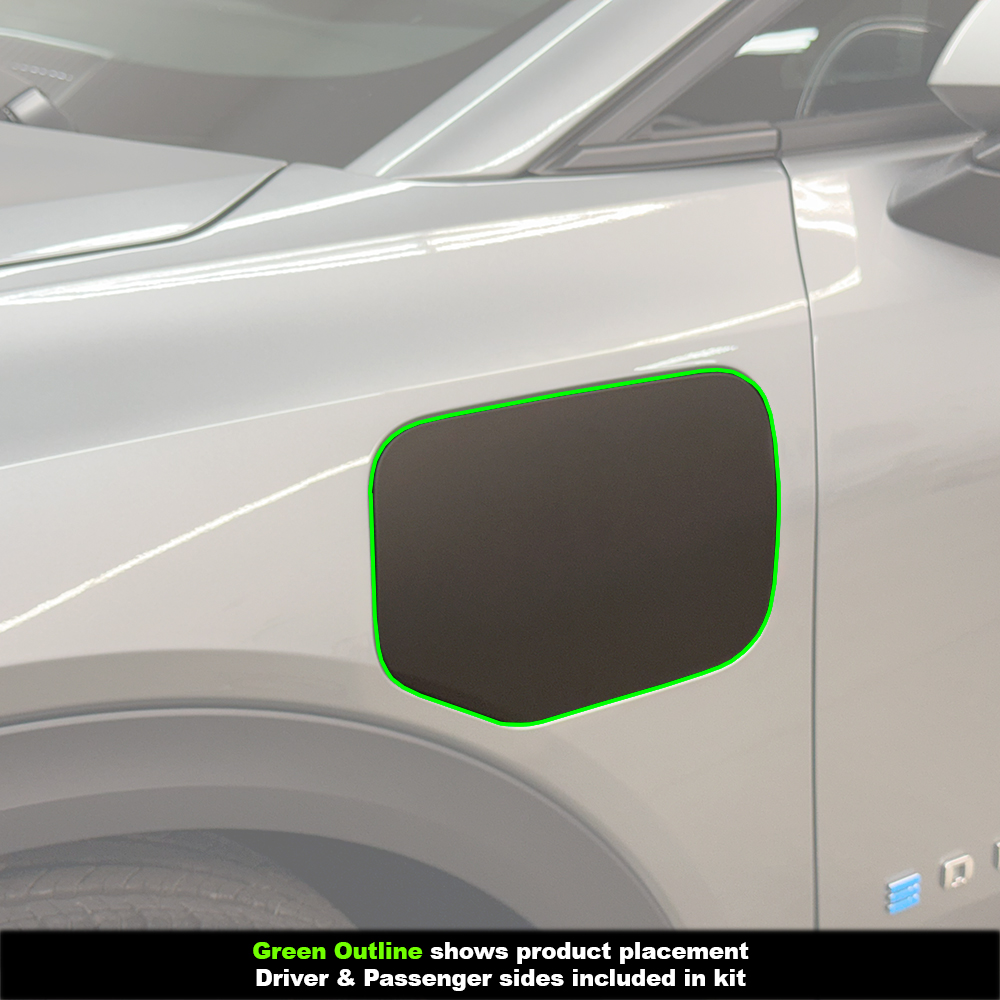 Crux Moto Fuel Door Vinyl Wrap Overlay | Matte Black | Precision Fit compatible with Chevrolet Equinox EV 2024 + - Image 3