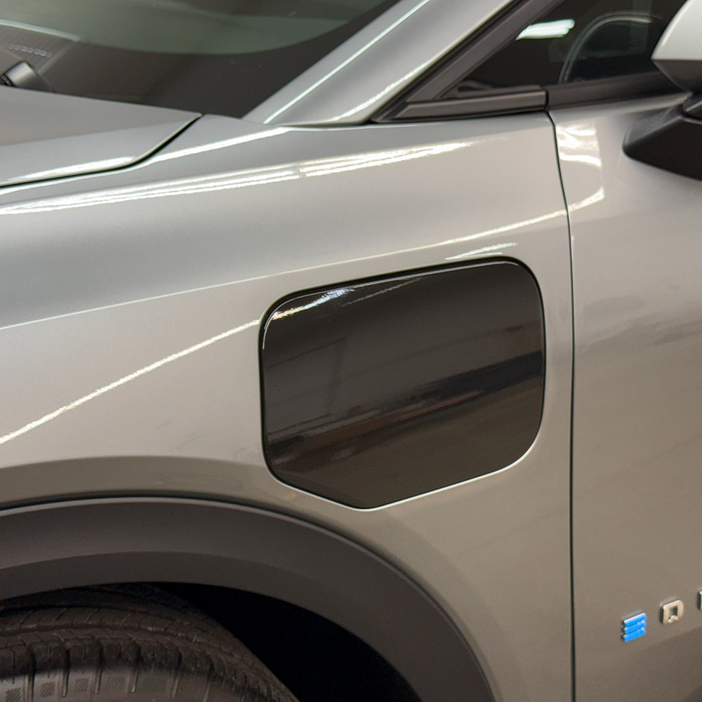 Crux Moto Fuel Door Vinyl Wrap Overlay | Gloss Black | Precision Fit compatible with Chevrolet Equinox EV 2024 +