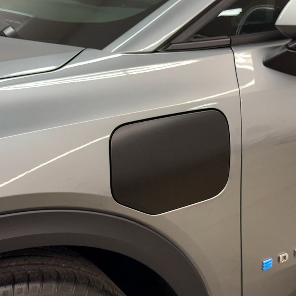 Crux Moto Fuel Door Vinyl Wrap Overlay | Satin Black | Precision Fit compatible with Chevrolet Equinox EV 2024 +