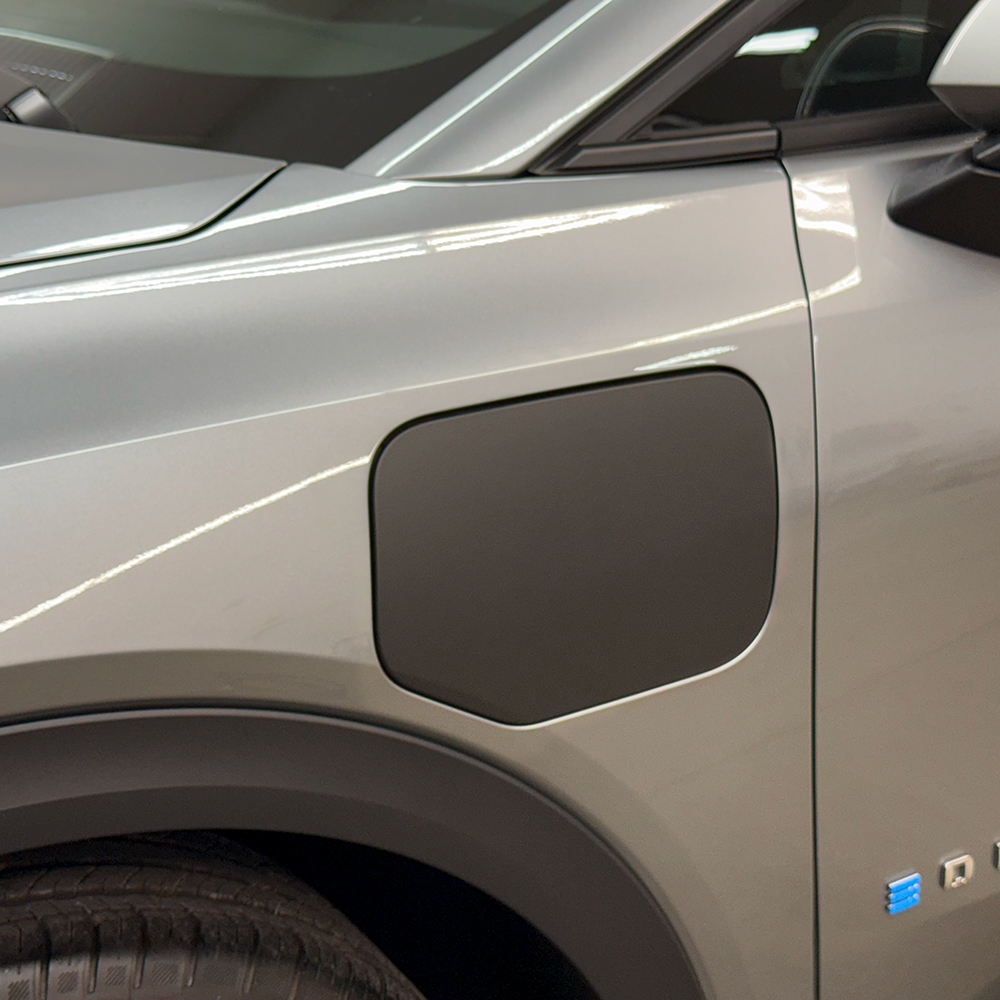 Crux Moto Fuel Door Vinyl Wrap Overlay | Matte Black | Precision Fit compatible with Chevrolet Equinox EV 2024 +