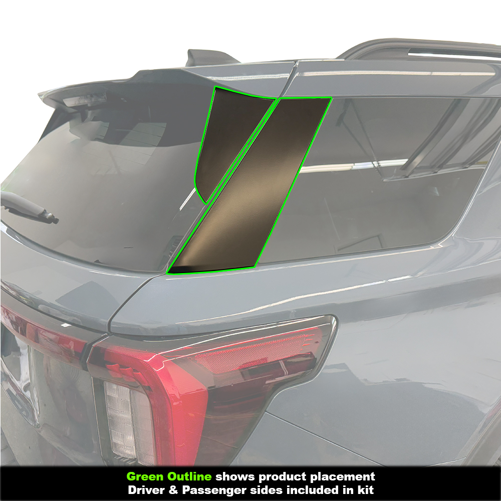 Crux Moto D Pillar Vinyl Wrap Overlay | Precision fit compatible with Ford Explorer 2025 + - Image 3