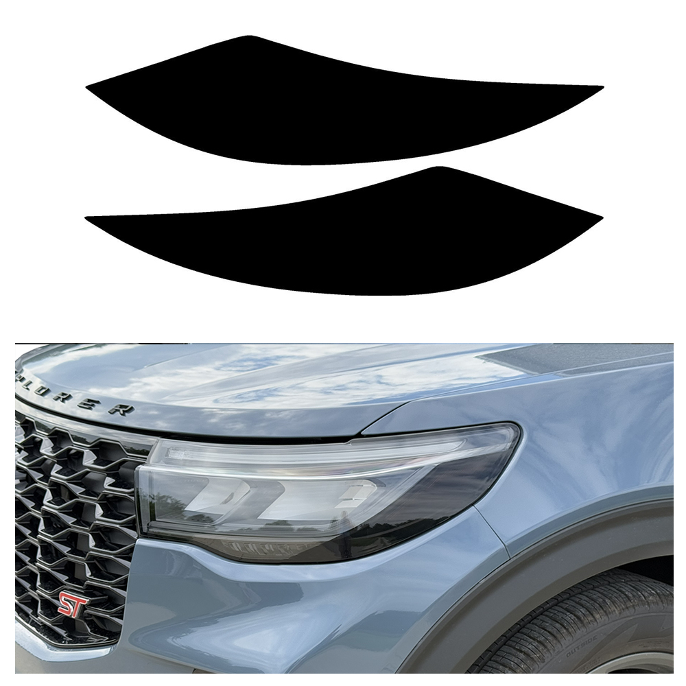 Crux Moto Headlight Tint Vinyl Overlay – Dark Smoke 20% | Precision Fit for Ford Explorer 2025 + - Image 5