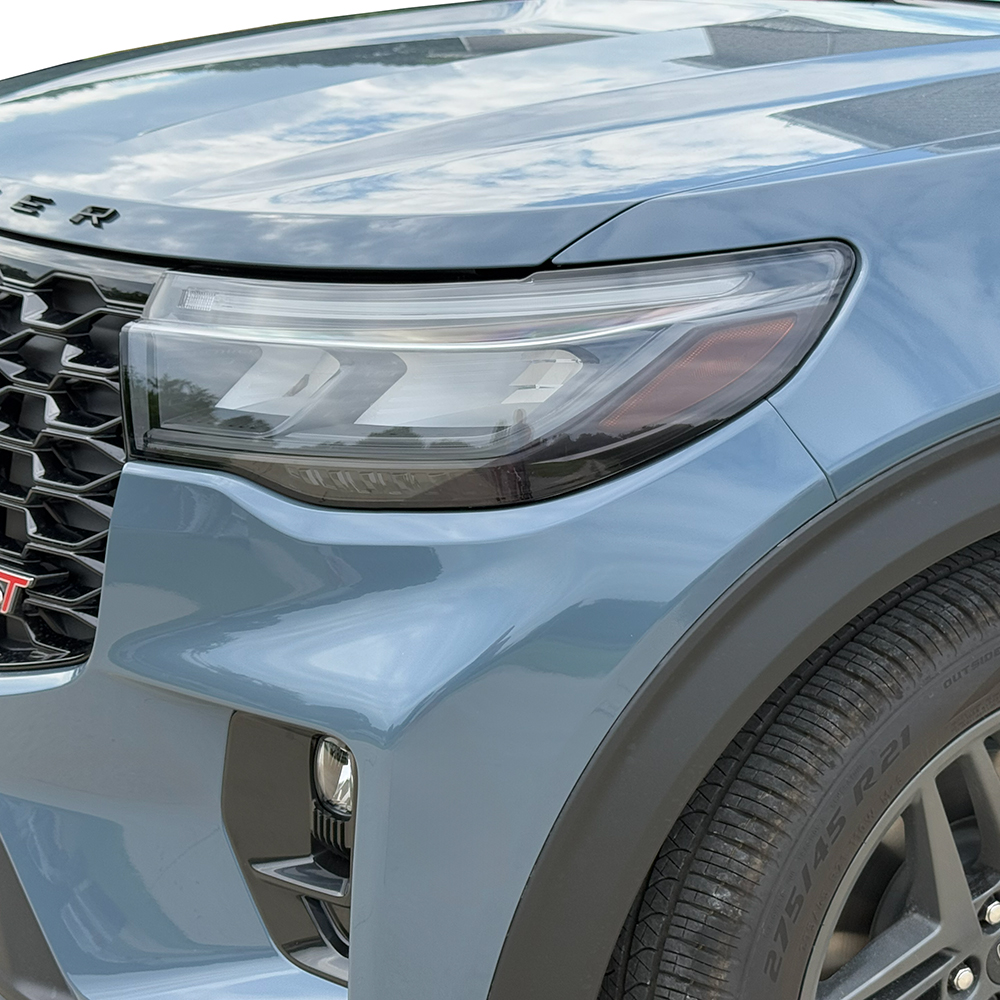 Crux Moto Headlight Tint Vinyl Overlay – Light Smoke 50% | Precision Fit for Ford Explorer 2025 +