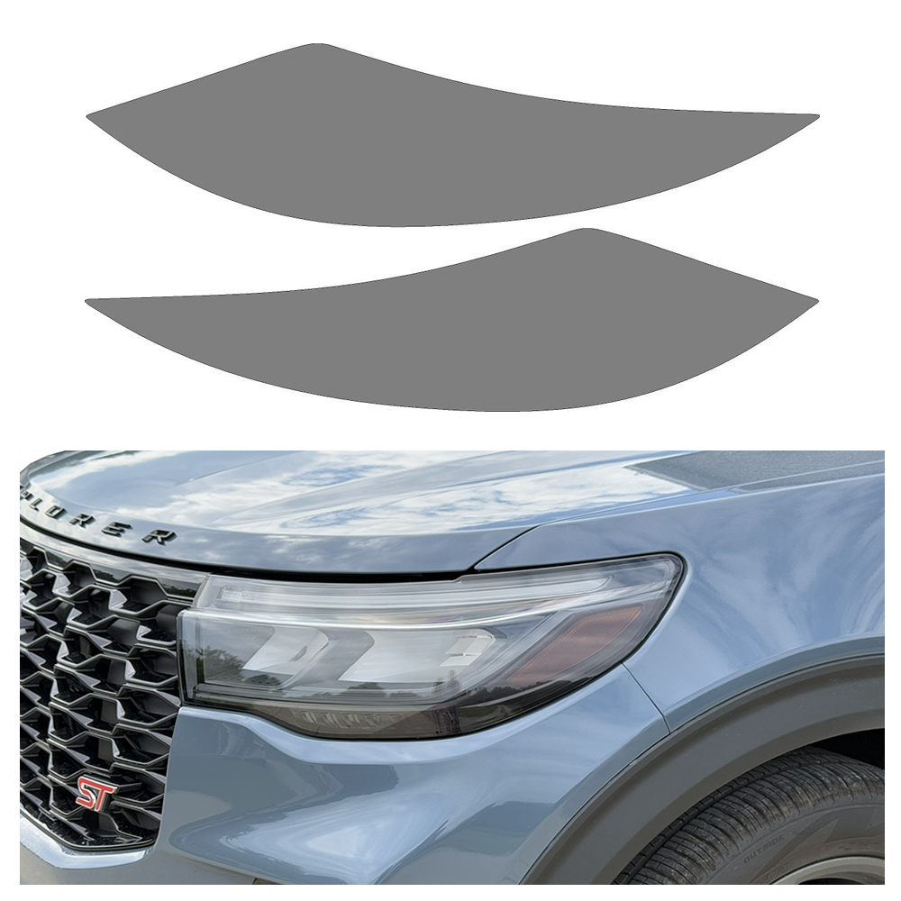 Crux Moto Headlight Tint Vinyl Overlay – Light Smoke 50% | Precision Fit for Ford Explorer 2025 + - Image 5