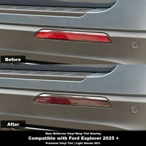 Crux Moto Reflector Tint Vinyl Overlay – Light Smoke 50% | Precision Fit for Ford Explorer 2025 +