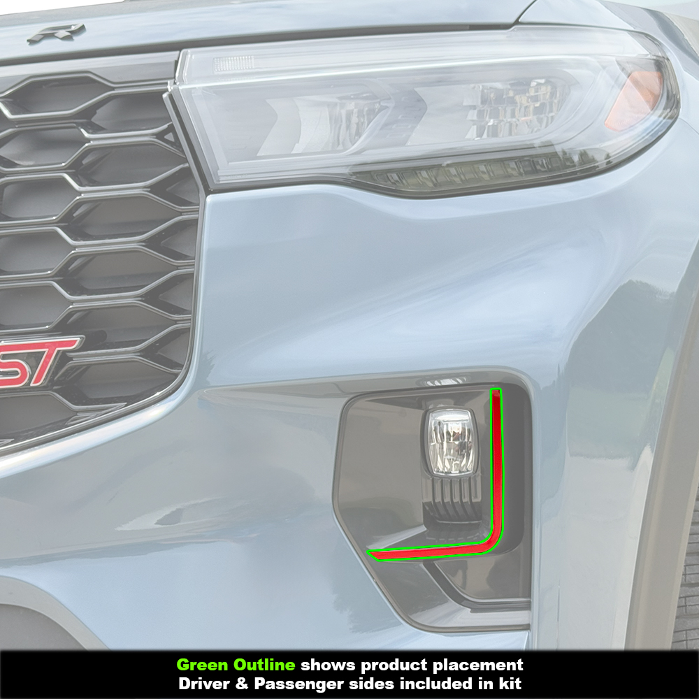 Crux Motorsports Fog Pin Stripe Vinyl Overlay Decal - Red | Precision fit For Ford Explorer 2025 + - Image 3