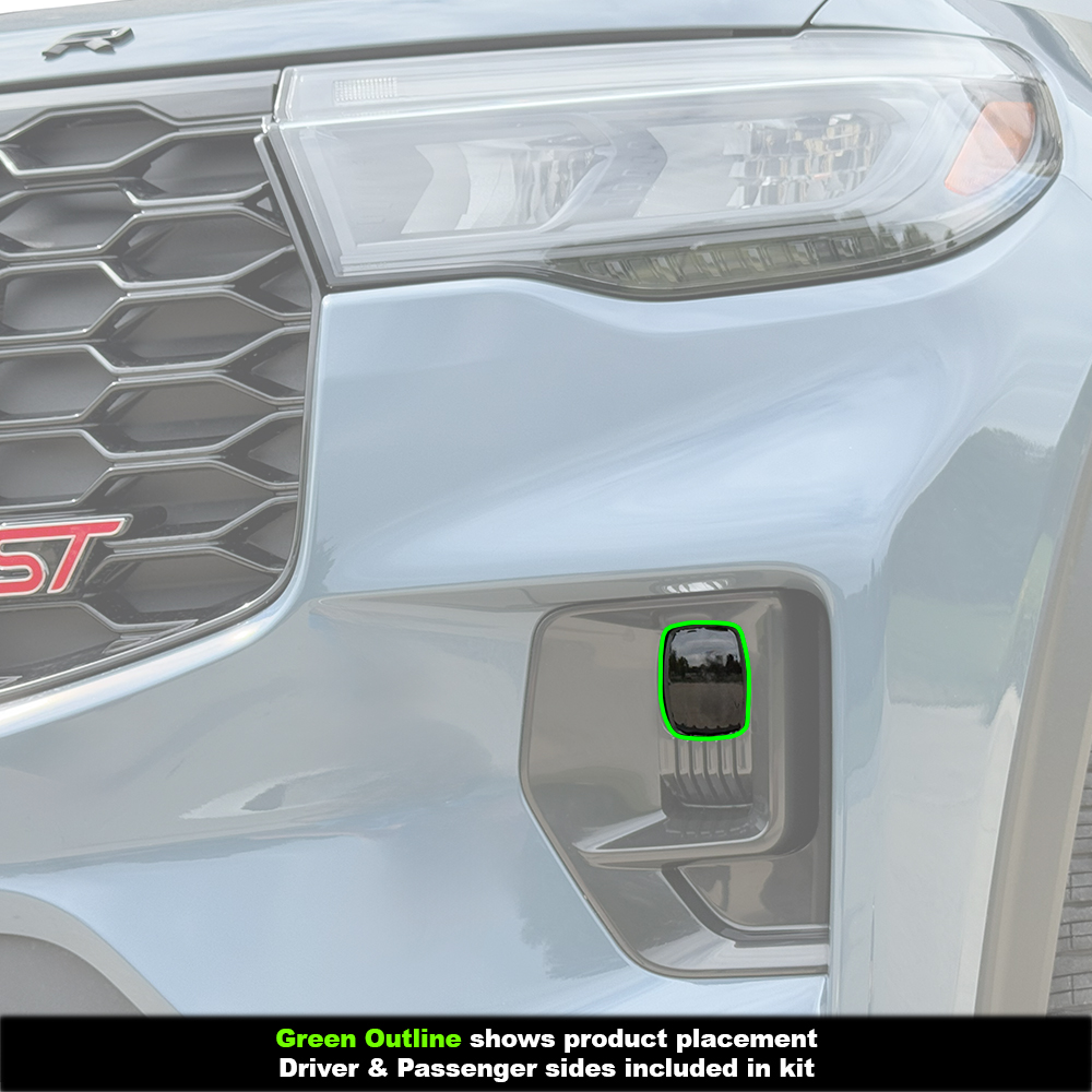 Crux Moto Fog Light Tint Vinyl Overlay – Dark Smoke 20% | Precision Fit for Ford Explorer 2025 + - Image 3