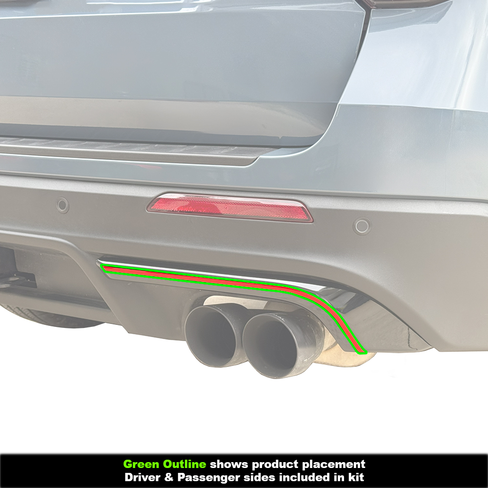 Crux Motorsports Rear Bumper Pin Stripe Vinyl Overlay Decal - Red | Precision fit For Ford Explorer 2025 + - Image 3