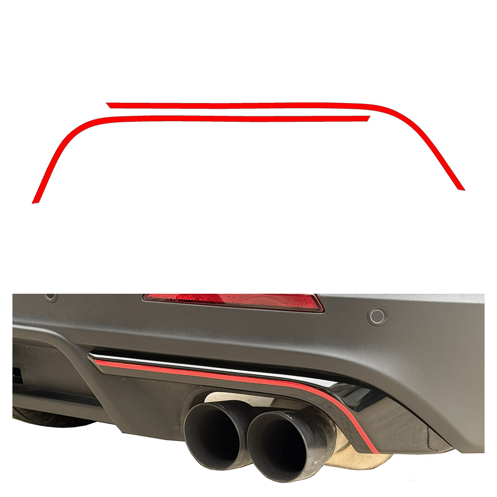 Crux Motorsports Rear Bumper Pin Stripe Vinyl Overlay Decal - Red | Precision fit For Ford Explorer 2025 + - Image 4