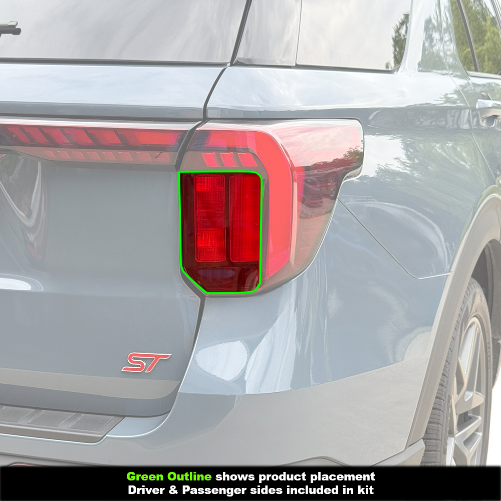 Crux Moto Tail Light Tint Vinyl Overlay – Red | Precision Fit for Ford Explorer 2025 + - Image 3
