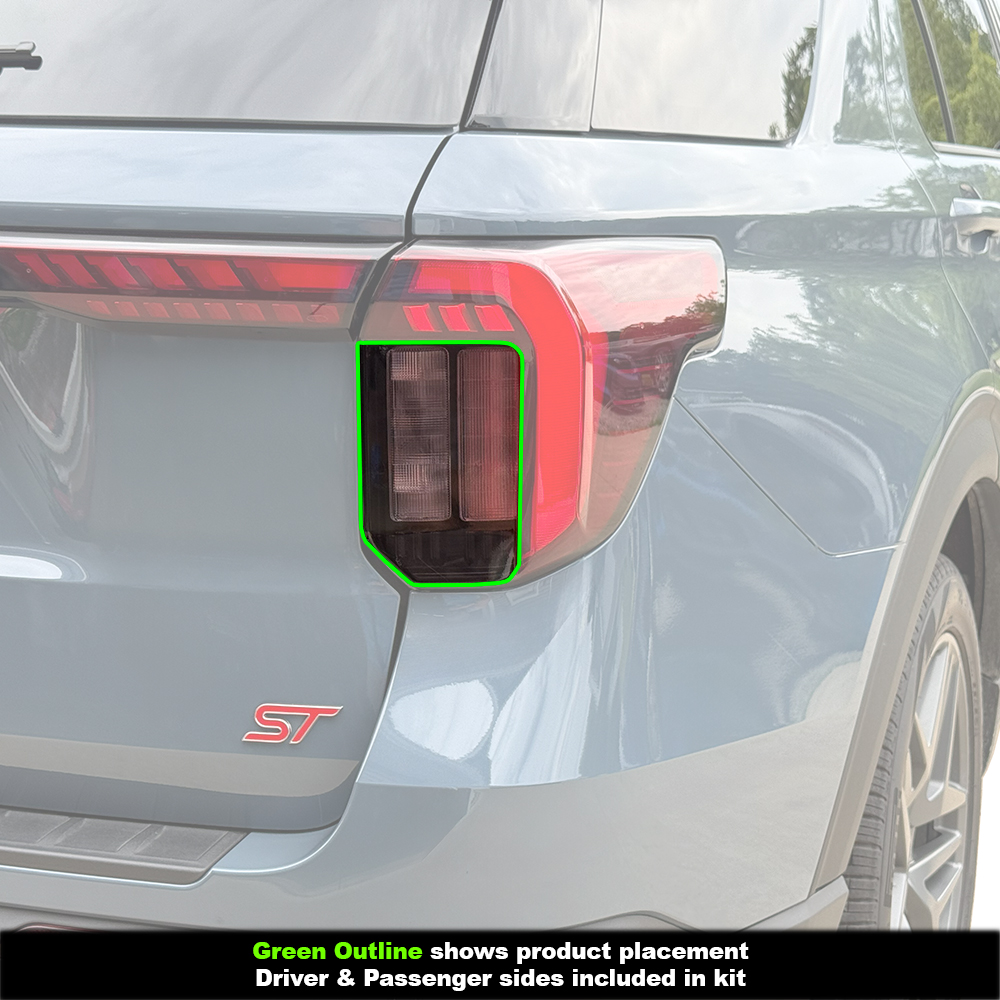 Crux Moto Tail Light Tint Vinyl Overlay – Light Smoke 50% | Precision Fit for Ford Explorer 2025 + - Image 3