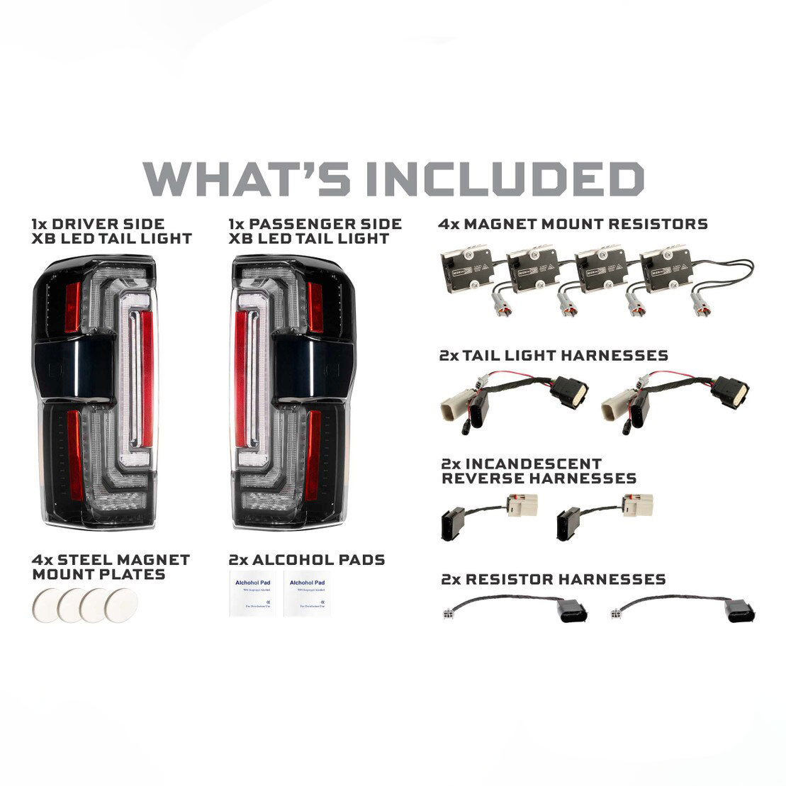 Morimoto XB Led Tail Lights Smoked compatible with 2023 + Ford Super Duty - Image 3