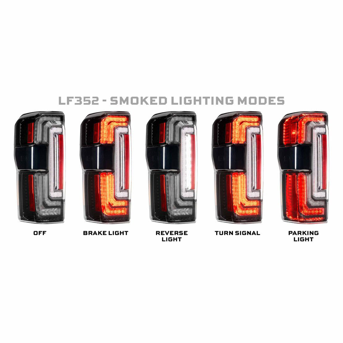 Morimoto XB Led Tail Lights Smoked compatible with 2023 + Ford Super Duty - Image 5