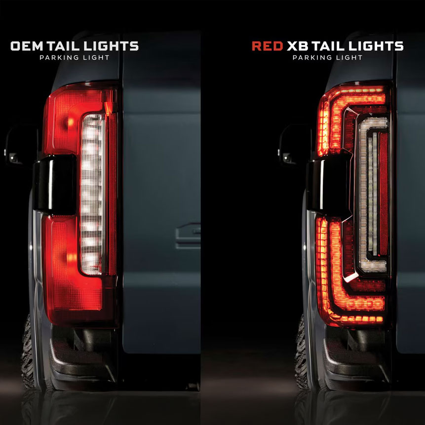 Morimoto XB Led Tail Lights Red compatible with 2023 + Ford Super Duty - Image 5