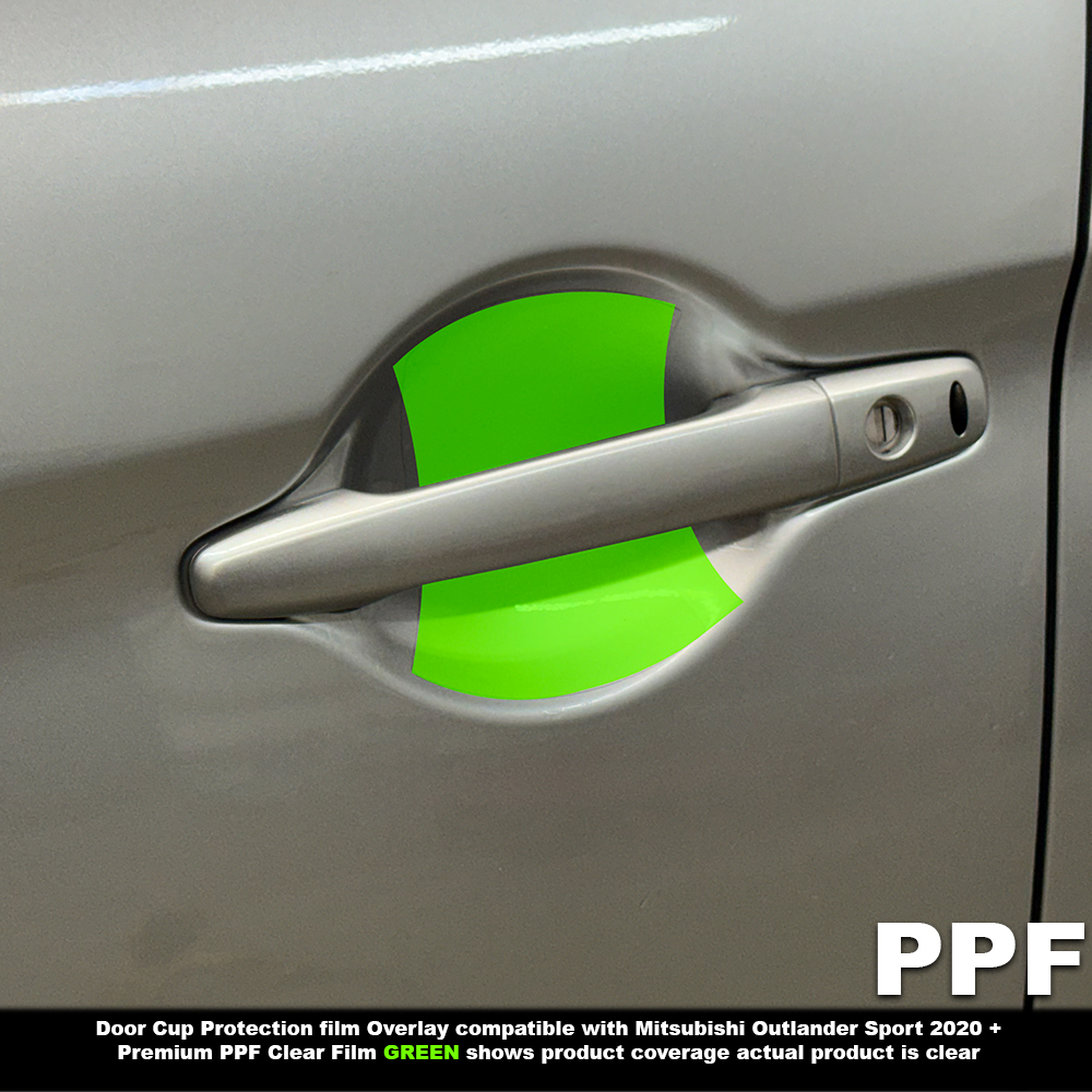 Crux Moto Door Cup Paint Protection Film Vinyl Overlay | Precision Fit for Mitsubishi Outlander Sport 2020 +
