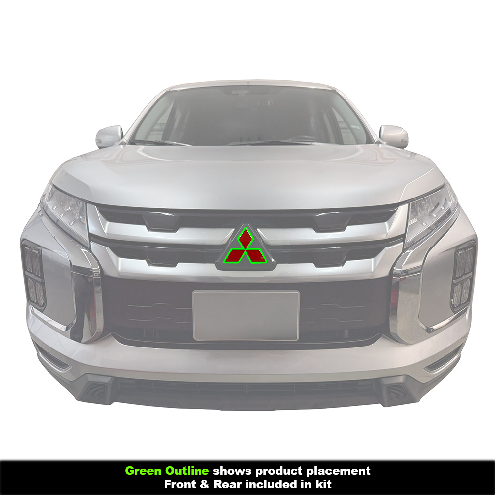 Crux Moto Emblem Vinyl Wrap Overlay - Red | Precision fit compatible with Mitsubishi Outlander Sport 2020 + - Image 3