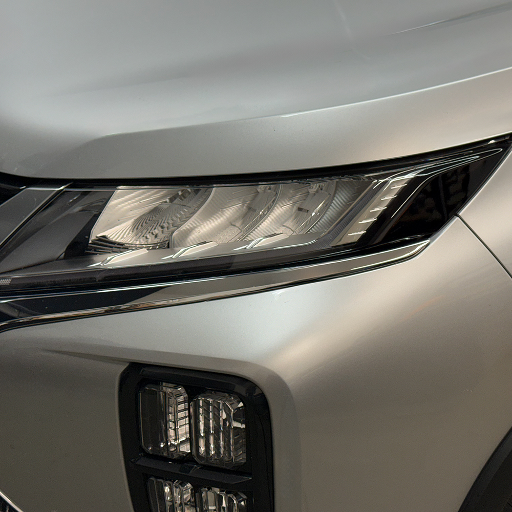 Crux Moto Headlight Tint Vinyl Overlay – Dark Smoke 20% | Precision Fit for Mitsubishi Outlander Sport 2020 +