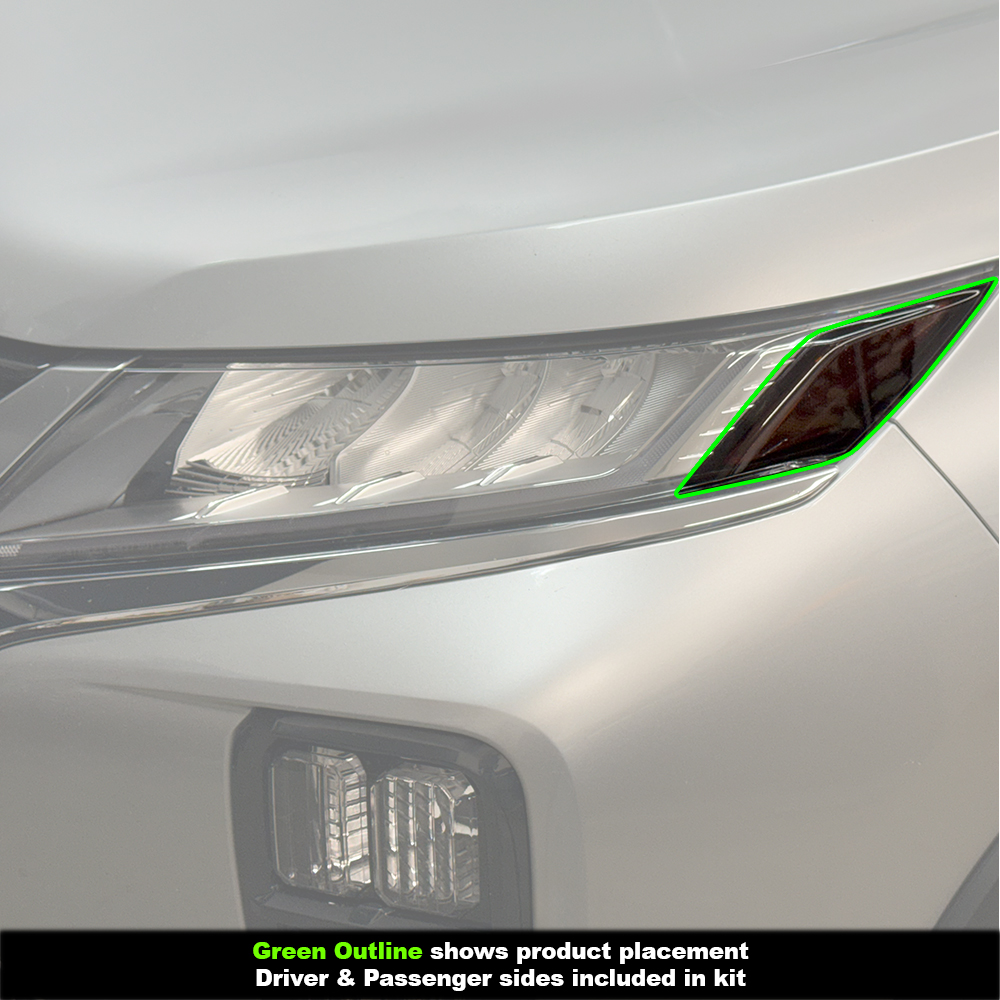 Crux Moto Headlight Tint Vinyl Overlay – Light Smoke 50% | Precision Fit for Mitsubishi Outlander Sport 2020 + - Image 3