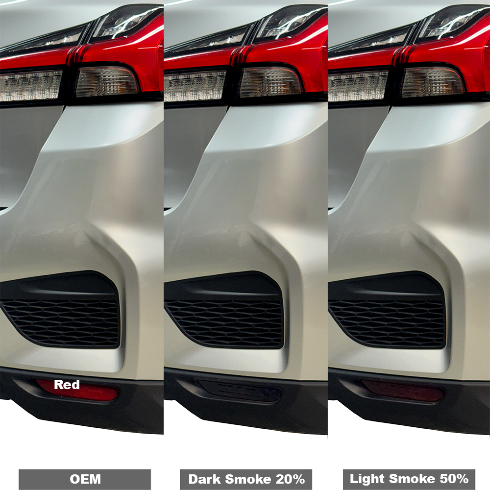Crux Moto Bumper Reflector Tint Vinyl Overlay – Dark Smoke 20% | Precision Fit for Mitsubishi Outlander Sport 2020 + - Image 5