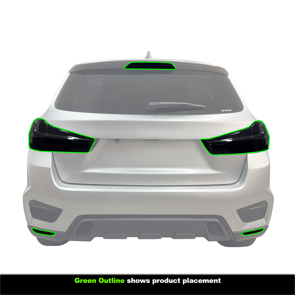 Crux Moto Rear Tint Kit Vinyl Overlays – Dark Smoke 20% | Precision Fit for Mitsubishi Outlander Sport 2020 + - Image 3