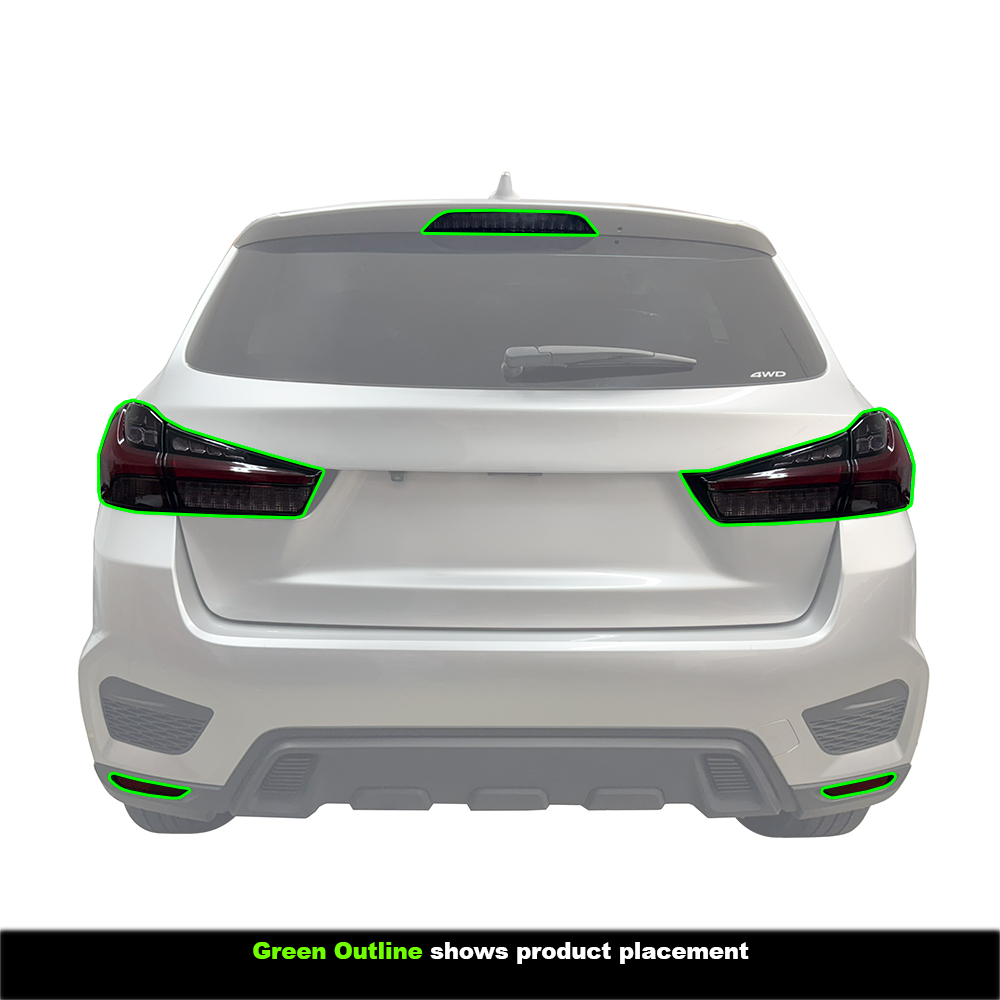Crux Moto Rear Tint Kit Vinyl Overlays – Light Smoke 50% | Precision Fit for Mitsubishi Outlander Sport 2020 + - Image 3