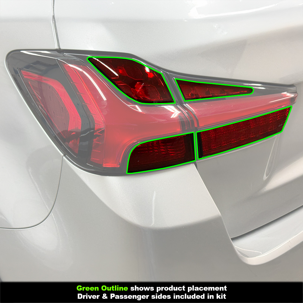 Crux Moto Rear Tail Light Tint Vinyl Overlay – Red | Precision Fit for Mitsubishi Outlander Sport 2020 + - Image 4