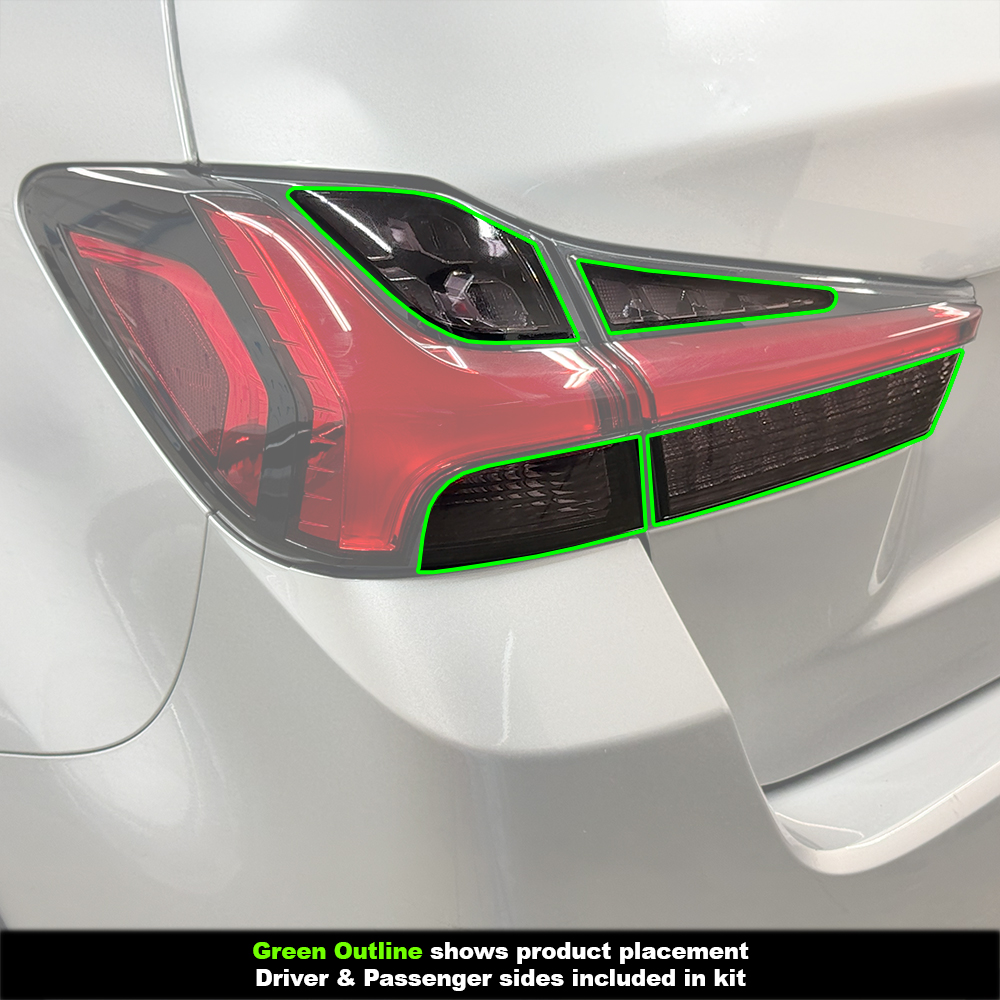Crux Moto Rear Tail Light Tint Vinyl Overlay – Light Smoke 50% | Precision Fit for Mitsubishi Outlander Sport 2020 + - Image 4