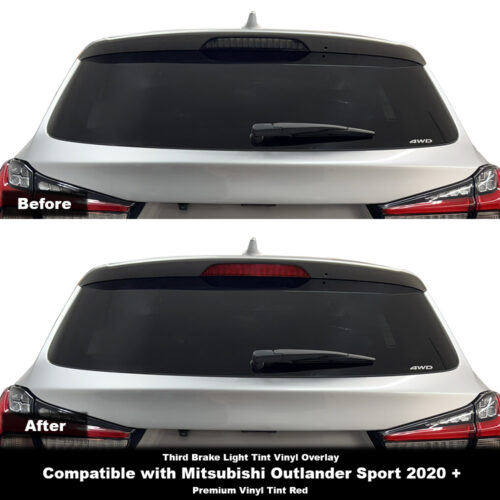 Crux Moto Third Brake Light Tint Vinyl Overlay – Red | Precision Fit for Mitsubishi Outlander Sport 2020 +