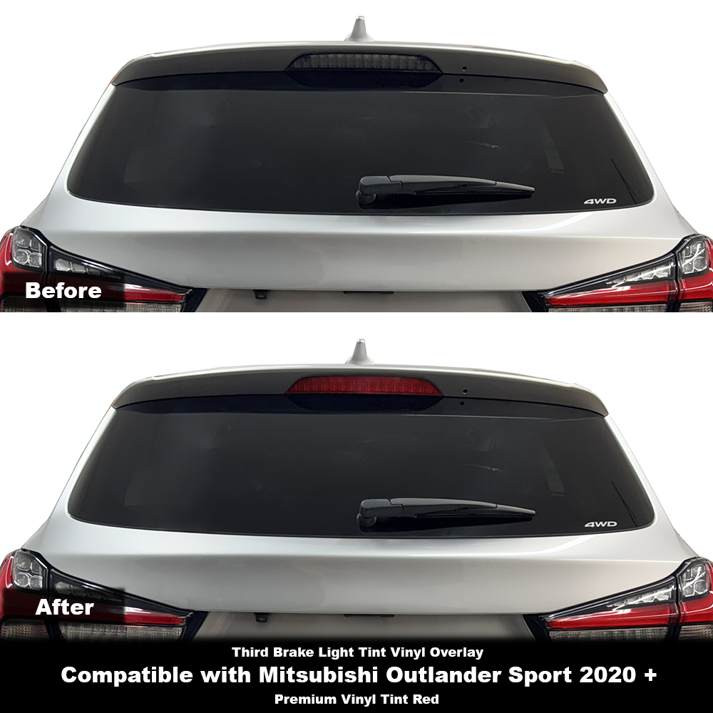 Crux Moto Third Brake Light Tint Vinyl Overlay – Red | Precision Fit for Mitsubishi Outlander Sport 2020 +
