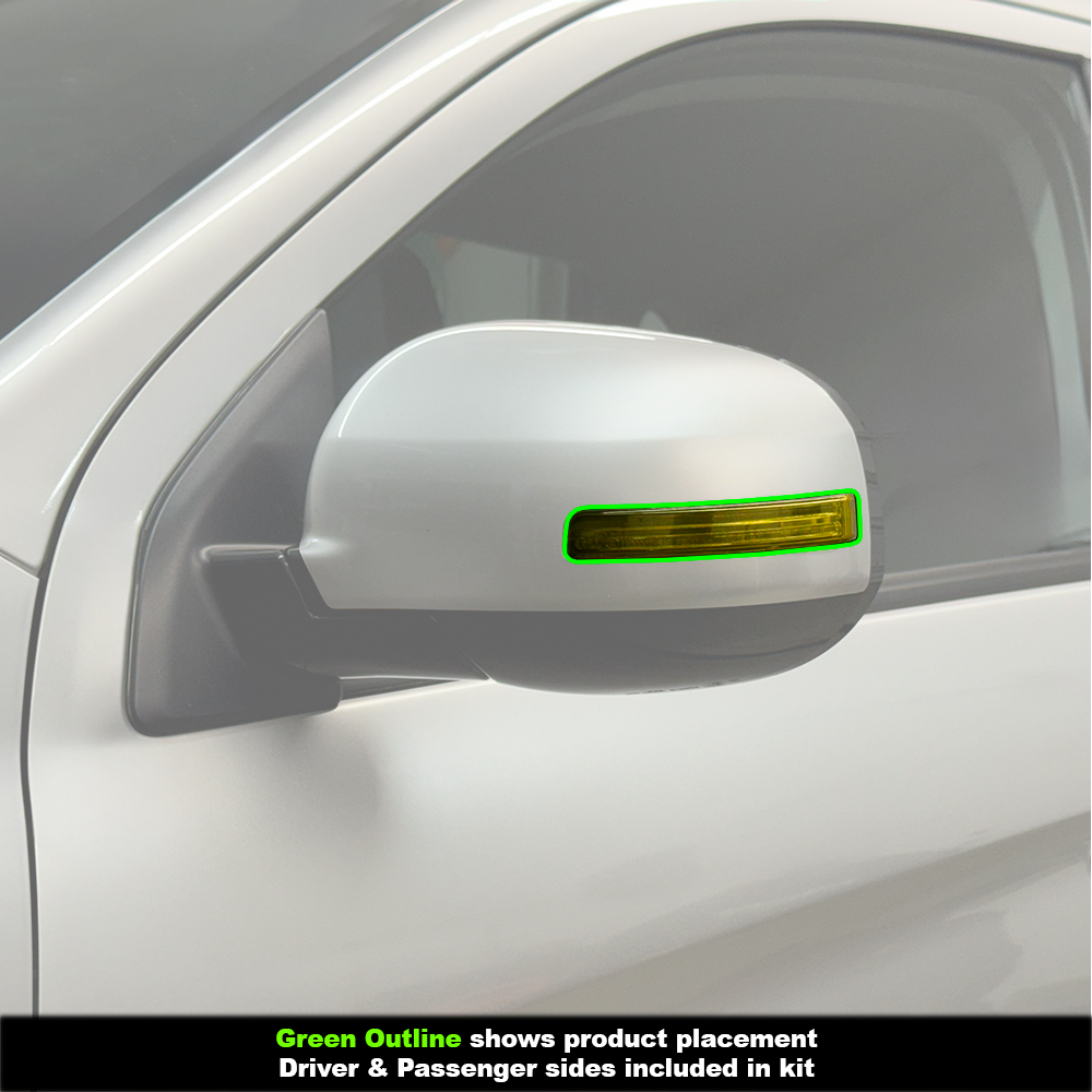 Crux Moto Mirror Turn Signal Tint Vinyl Overlay – Yellow | Precision Fit for Mitsubishi Outlander Sport 2020 + - Image 3