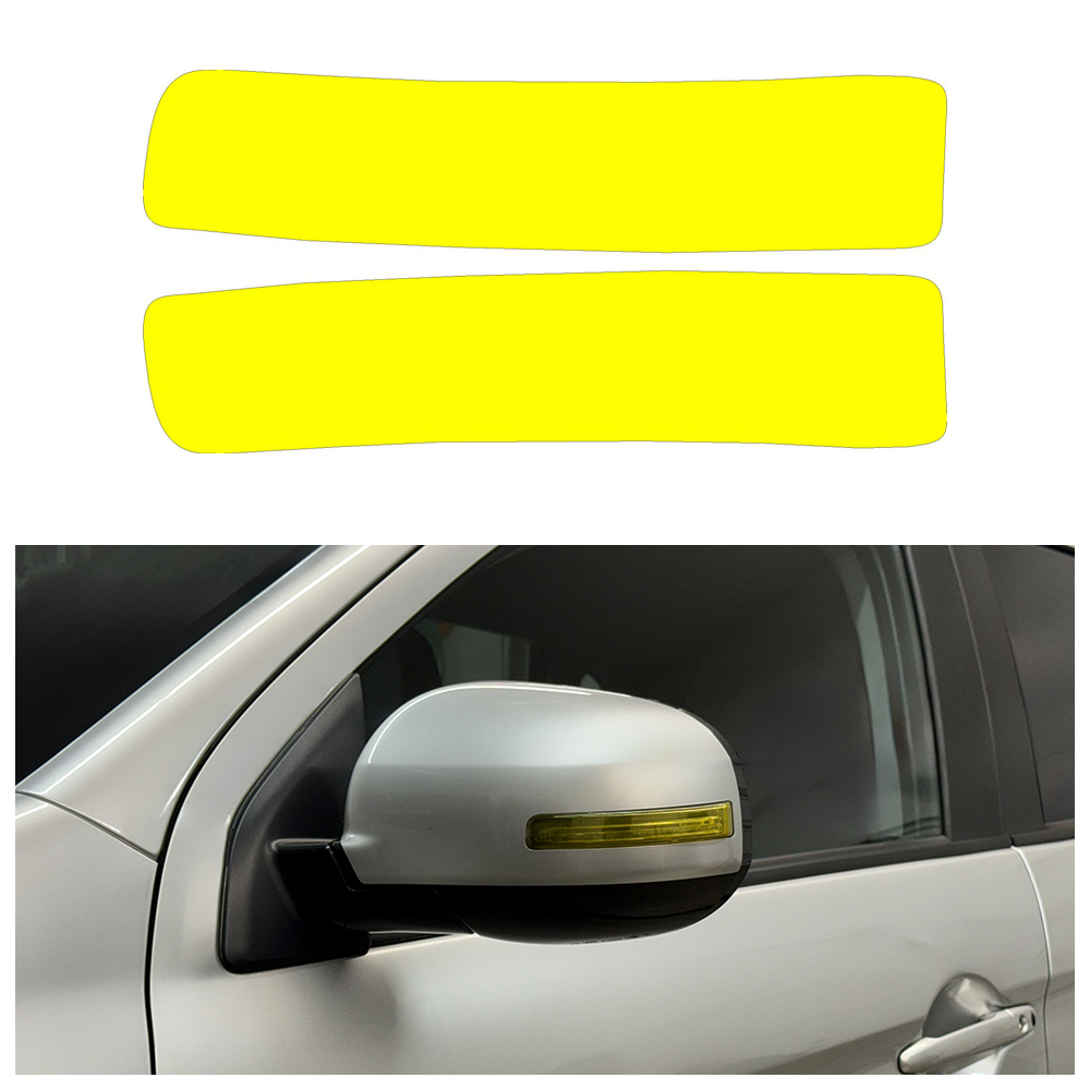 Crux Moto Mirror Turn Signal Tint Vinyl Overlay – Yellow | Precision Fit for Mitsubishi Outlander Sport 2020 + - Image 5