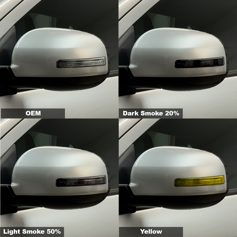 Crux Moto Mirror Turn Signal Tint Vinyl Overlay – Light Smoke 50% | Precision Fit for Mitsubishi Outlander Sport 2020 + - Image 5