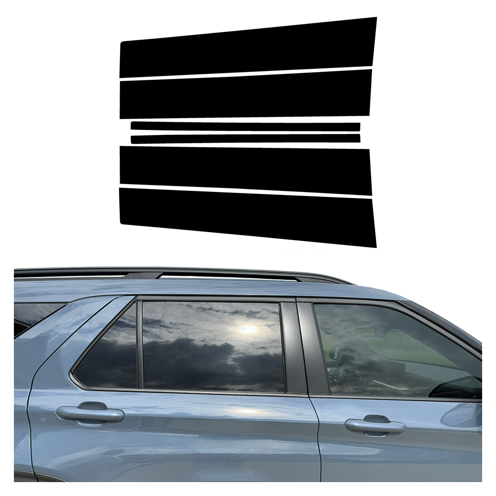 Crux Moto B Pillar Vinyl Wrap Overlay | Precision fit compatible with Ford Explorer 2025 + - Image 4
